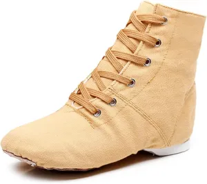 YKXLM Women's Breathable Canvas Jazz Dance Shoes Lady Latin Tango Ballroom Dance Shoes,Model TJGBFBJS