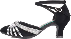 YKXLM Women's Standard Latin Dance Shoes Professional Ballroom Performance Character Wedding Shoes for Women,DYBJ